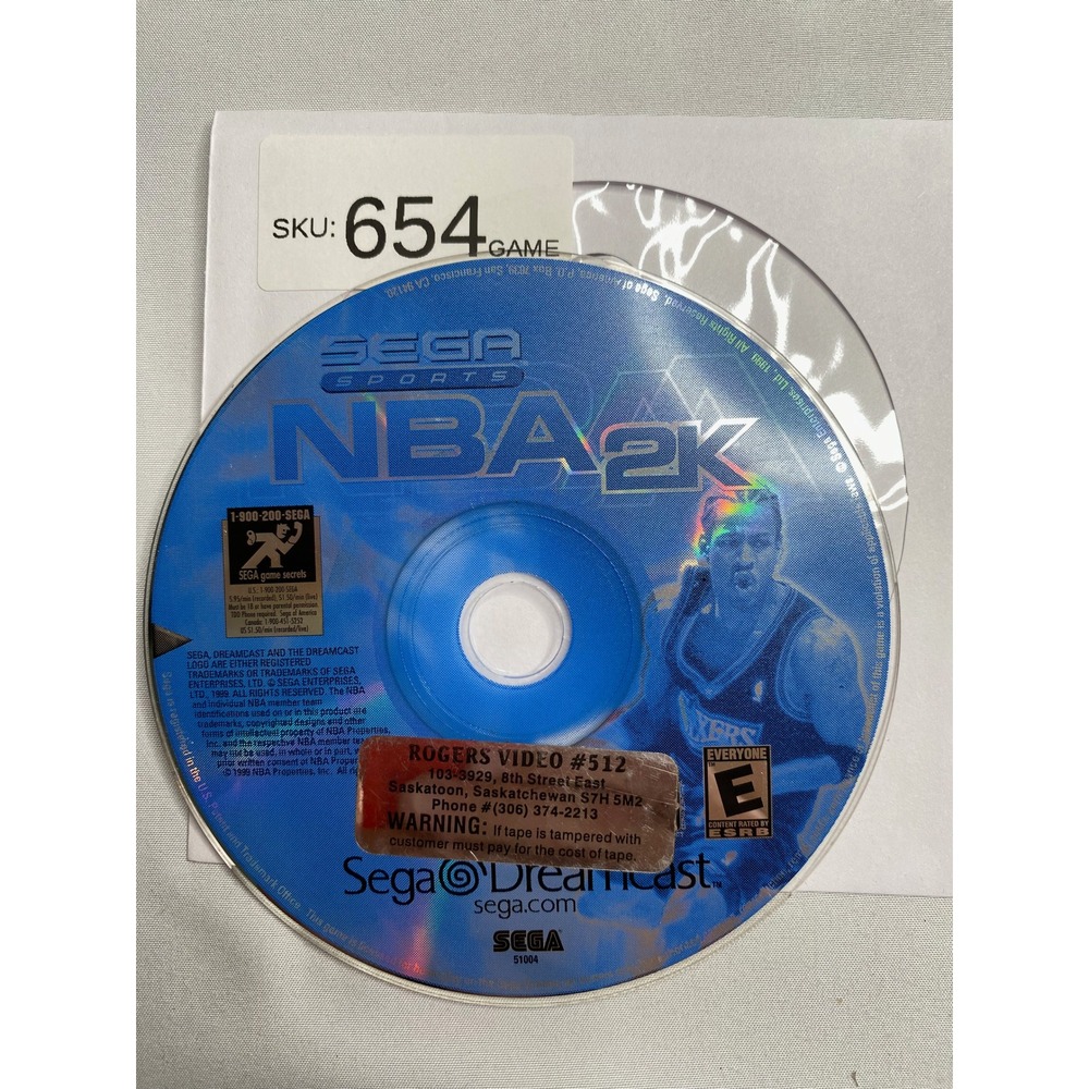 Sega Sports NBA 2K Sega Dreamcast 1999